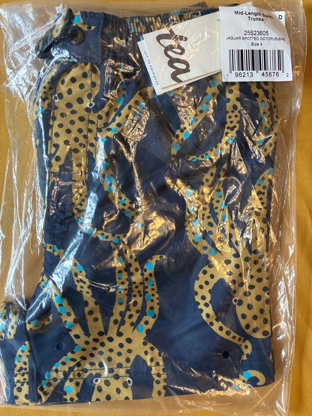 🐙🌊 Tea Collection Jaguar Spotted Octopus Swim Shorts | Size 4T | NIP